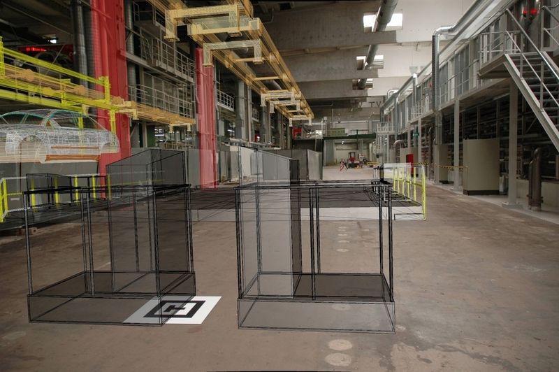 Planung einer Produktionsstrasse mit Augmented Reality. Bild: Metaio (Archiv: Vogel Business Media)