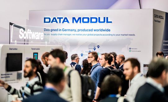 Data Modul zeigt in Halle 1, Stand 368 u. a. das Wheel on Display (WoD), ein modulares HMI-Konzept, das sich besonders für präzise, intuitive Bedienaufgaben in der Medizintechnik eignet.(Bild:  Data Modul)