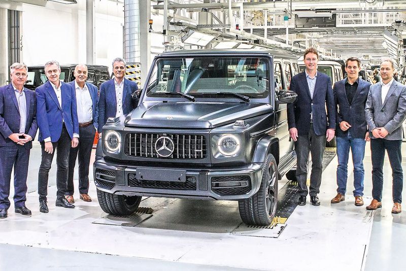 Im österreichischen Graz lief im Mai 2018 das erste aktuelle G-Klasse-Modell der Baureihe 463 bei Magna Steyr vom Band. Es ist ein G 63. (Bild: © Daimler AG)