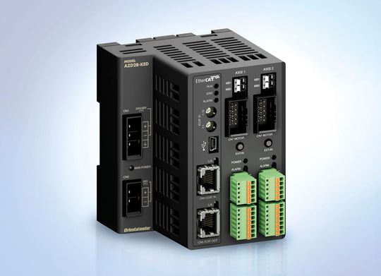 Der neue Zwei-Achs-Treiber von Oriental Motor: platzsparend, vielseitig einsetzbar und schnell anzuschließen.(Bild:  Oriental Motor)