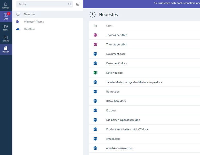 Die Dateien in Teams werden in OneDrive for Business und SharePoint Online gespeichert.  (Joos / Microsoft)