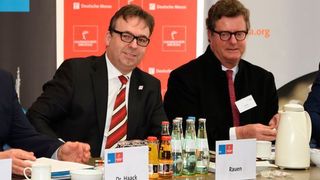 Die Deutsche Messe hatte in den Räumen des VDMA zu Vorpressekonferenz der Leitmesse „Motion, Drive & Automation“ (MDA) geladen. (Stefanie Michel)