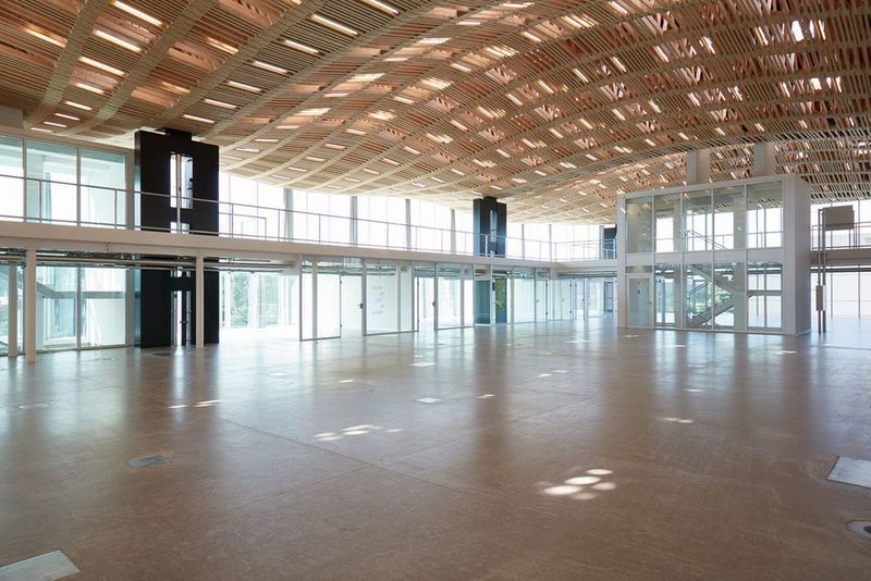 Wooden roof made with the help of robots «Arch_Tec_Lab». (Andrea Diglas)