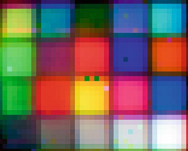 Eine Farbpalette, abgebildet mit einem Bildsensor-Prototyp auf Perovskit-Basis. Die präzise Farbwidergabe ist eine der Stärken der neuen Technologie.  (Bild: Empa / ETH)