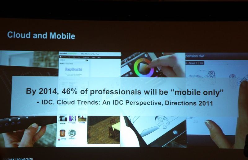 Auf der Autodesk University 2011 waren sich viele sicher: mobile Anwendungen werden in Zukunft selbstverständlich sein.  (Bild: Michel)