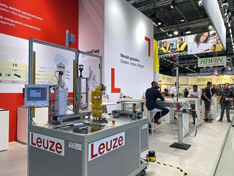 Impressionen von der Sindex 2023: Am Stand von Leuze. (Bild: Anne Richter, VCG)