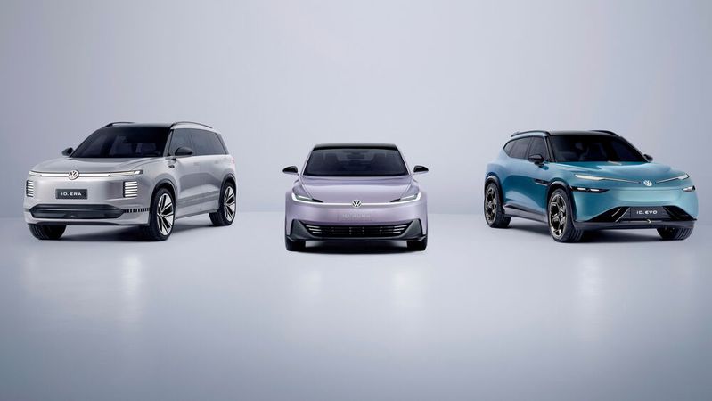 Gleich drei Konzepte, die Ausblick auf Serienmodelle geben sollen, zeigt VW auf der Auto Shanghai.(Bild:  VW)