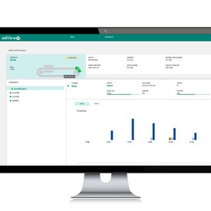 Über das digitale und intuitiv zu bedienende Dashboard im Rahmen der IoT-Plattvorm Elevate erhält der Mitarbeiter Warnungen und Benachrichtigungen zum aktuellen Zustand einer damit überwachten Förderbandanlage.(Bild:  Flexco Europe)