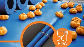 Das FDA-konforme Tribopolymer Iglidur A250 ist für den Einsatz als Messerkantenrolle entwickelt und hält hohen Bandgeschwindigkeiten verschleißfest stand. (©Pavel - stock.adobe.com/Igus)