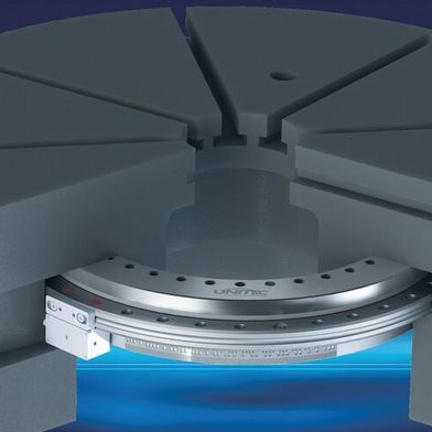 RTB-Axial-Radial-Zylinderrollenlager von Rodriguez sind die ideale Lösung für Dreh- und Positioniereinheiten von Werkzeugtischen und erfüllen höchste Anforderungen an Festigkeit, Kippsteifigkeit und Abrollgenauigkeit. (Bild: Rodriguez)