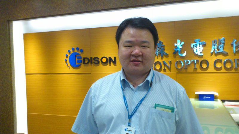 Eddy Kao, Sales Director des LED-Spezialisten Edison Opto Corporation. Das Unternehmen hat sich auf Starkstrom-Lichtlösungen auf LED-Basis spezialisiert. (Bild: Franz Graser/EP)