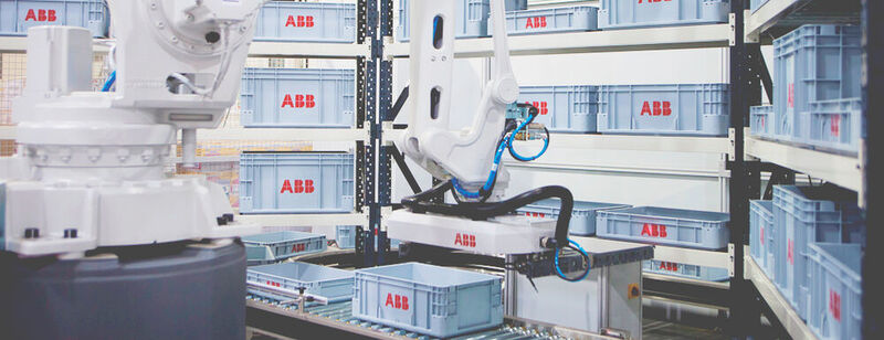 Roboter in der Logistik erhöhen die Geschwindigkeit, Präzision und Planbarkeit, steigern die Effektivität und garantieren einen reibungslosen Ablauf.  (ABB)