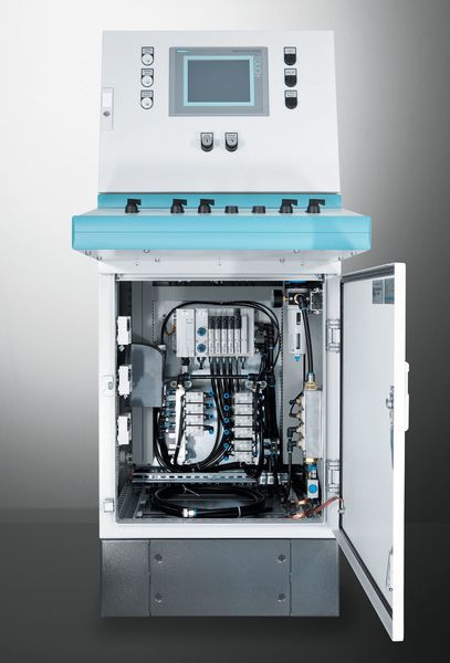 Festo Automatisierungslösung mit Ventilinsel und Integration der Stellungsreglerfunktion im Schaltschrank. (Festo) (Archiv: Vogel Business Media)