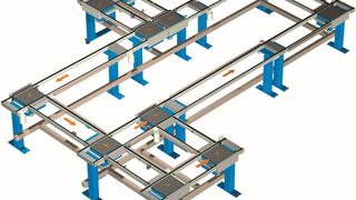 Eine individuelle Montageanlage, realisiert aus Standardkomponenten und mit Softmove-Antriebstechnik. (Bild: Stein Automation)