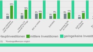 Laut DSAG rücken Industrie 4.0 und IoT langsam in den Fokus - zumindest bei rund einem Fünftel der Anwender. (Bild: DSAG)
