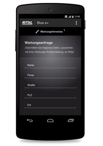 Mit der Rittal Blue e+ App lassen sich Kühlgeräte der Reihe Blue e+ mobil parametrieren und analysieren.  (Rittal)