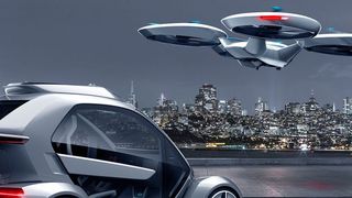 Auf der Fachmesse Drone Week konnten die Entwickler das Konzept ihres Flugautos Pop-Up Next erfolgreich demonstrieren. (Italdesign)