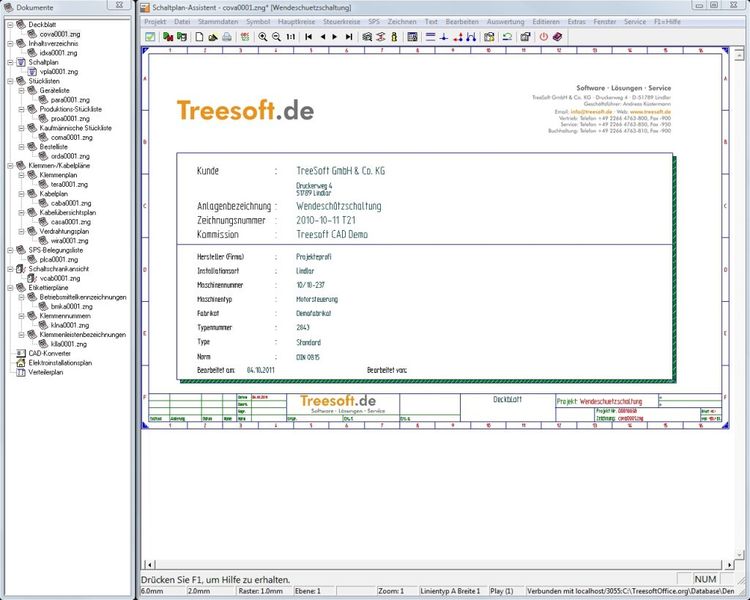 Auf Knopfdruck erhält der Anwender Klemmen-, Kabel- und Kabelübersichtspläne sowie Verdrahtungs-, SPS-Belegungs-, Produktions-, Bestell- und Ersatzteil-Listen. (Bild: Treesoft)