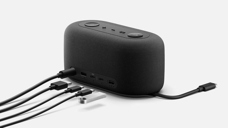 Das Microsoft Audio Dock bietet ein USB-C-Dock mit Ladefunktion und Videoausgängen... (Bild: Microsoft)