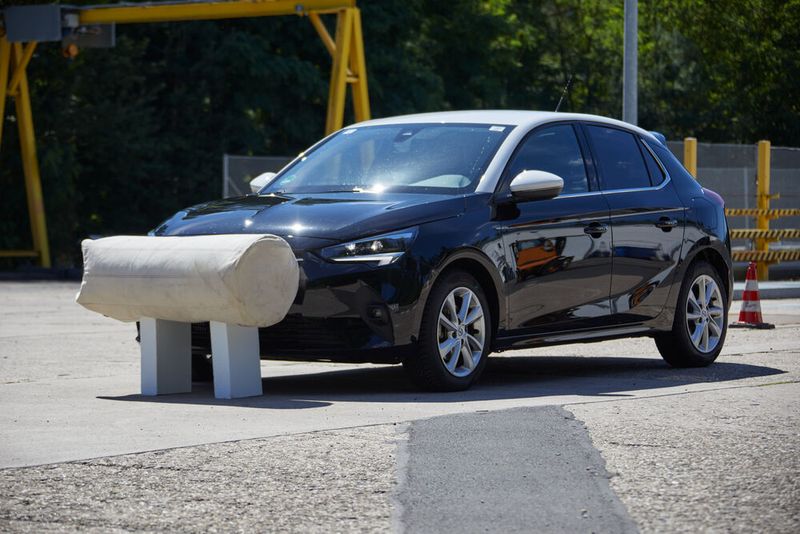 Auf dem Gelände lassen sich Airbag-Tests durchführen, unter anderem ein simulierter Zusammenstoß mit einem Wildschwein. (Bild: Oliver Roesler/Segula)