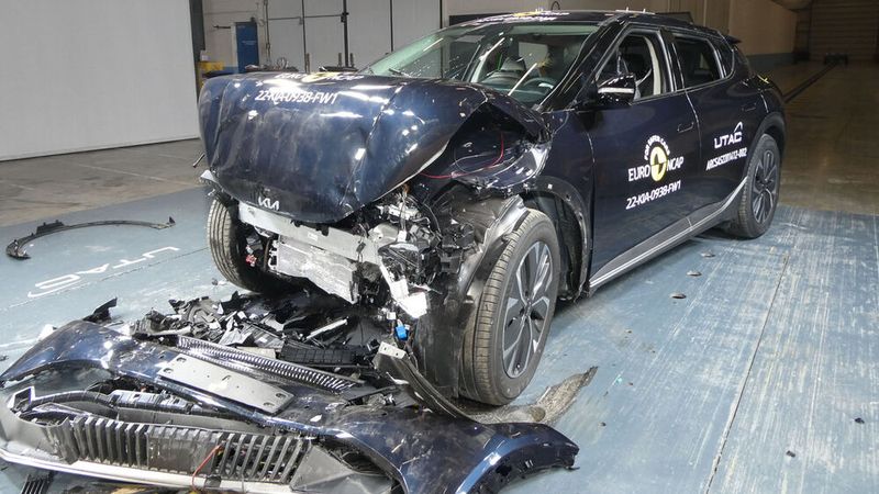 Der Kia EV6 erhielt im jüngsten Euro-NCAP-Crashtest fünf Sterne. (Bild: Euro-NCAP)