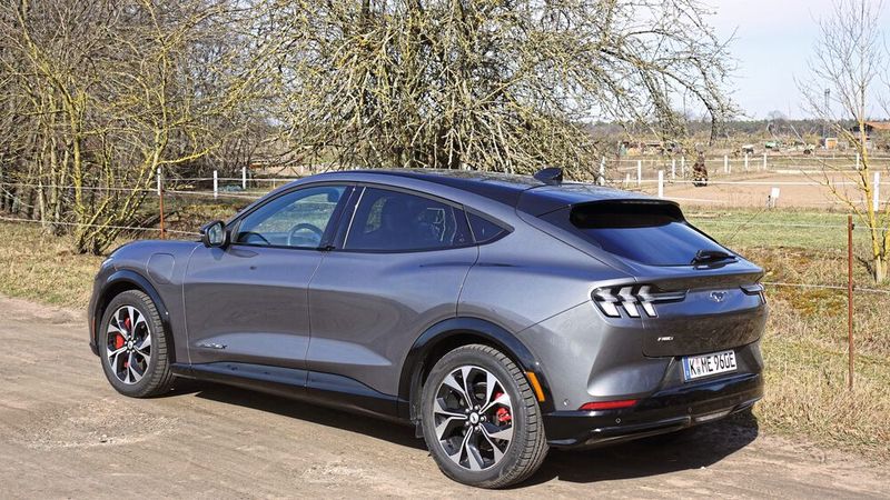 Trotz (optionalem) Allradantrieb ist der Mustang Mach-E natürlich alles andere als ein Geländewagen. Zwar schafft er es locker bis zum Reitplatz, ... (Bild: Rosenow/»kfz-betrieb«)