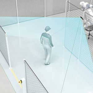 Mit der Funktion Personenerkennung erkennt das System bis zu drei Personen im Sichtfeld, markiert diese als Overlay im Videobild und kann daraufhin automatisch ein auslösendes Ereignis markieren. (Bild:  Pepperl+Fuchs)