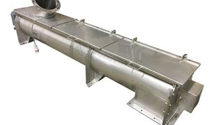 Atex-zertifizierter Schrägschneckenförderer aus Edelstahl  (Bild: Ajax Equipment)