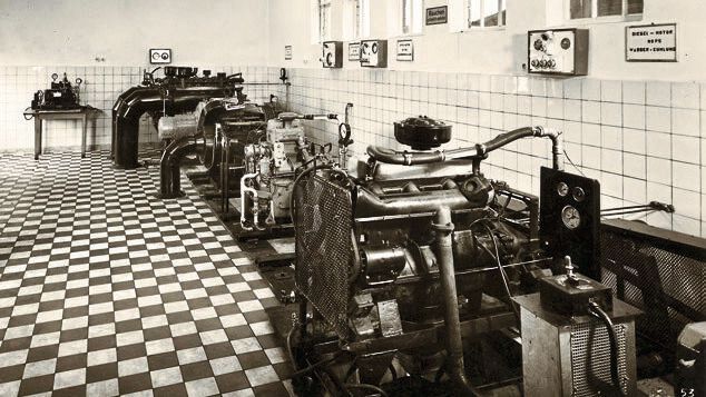 Schon bald baute sich Reinz Motorenprüfstände nach eigenen Entwürfen. Probeläufe liefern jetzt nach verhältnismäßig kurzer Versuchsdauer erstmals eindeutige Aussagen über die Eignung neuer Dichtungen.  (Bild: Reinz)