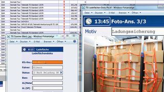 Die Ladeflächendokumentation die Transdata derzeit gemeinsam mit TIS Technische Informationssysteme entwickelt, soll den Zustand der Ladungssicherung und die Auslastung dokumentieren, indem per TIS-Scanner die Ladefläche fotografiert wird. (Bild: Transdata)