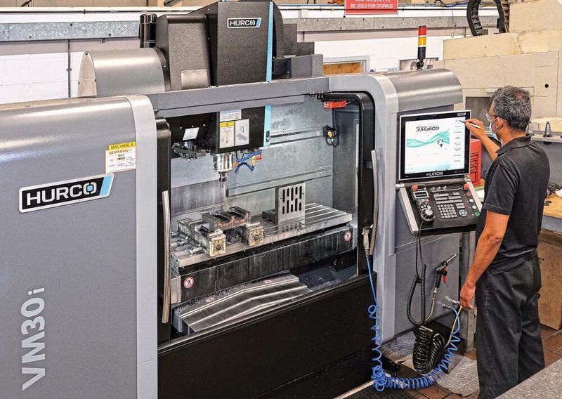 A larger Hurco VM30i was purchased in November 2020 following Berry M&H's move into the production of bigger multi-cavity moulds, both in aluminium and stainless steel. (Hurco)