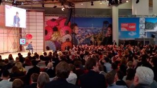 Edward Snowden per Live-Schaltung am Abend. Ein Highlight. (Robert Horn)