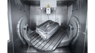 Hermle: The C 52 U from Hermle mills the finest structures into the surface, giving the case its typical structure later on. (Image:Hermle)