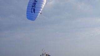 Windkraft profitabel nutzen („MS Beaufort“ 5): SkySails ist ein Wind-Antriebssystem auf Basis von großen Zugdrachen, das allen Anforderungen gerecht wird. (Archiv: Vogel Business Media)
