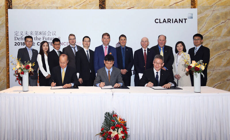 The contract signing ceremony was held at Clariant’s Defining the Future Conference in Hangzhou, China.  (Clariant)