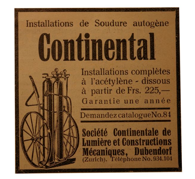 Publicité originale datant de janvier 1933, date de l'éclosion du MSM, Marché Suisse des Machines. (Image: MSM / Document d'archive)