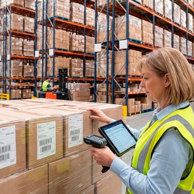 Kaspersky entdeckt Cyberrisiko in Logistik: Fehlende Authentifizierung zwischen Barcode-Scanner und Basisstation ermöglicht potenziell die Ausführung unautorisierter Befehle auf angeschlossene Computer.
 (Bild: frei lizenziert / KI-generiert)