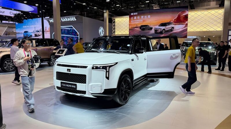 ...or the hitherto unknown brand Rox: large high-legged vehicles can be found on every corner at the trade fair. (Image:Wehner - VCG)