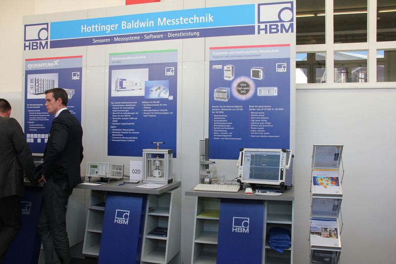 Hottinger Baldwin Messtechnik war mit verschiedenen Exponaten auf der Fachmesse vertreten. (Bild: Schäfer)