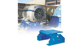 Die elastische Motorplattenlagerung kompensiert die Alterungslängung von Riemen. (Bild. Rosta)