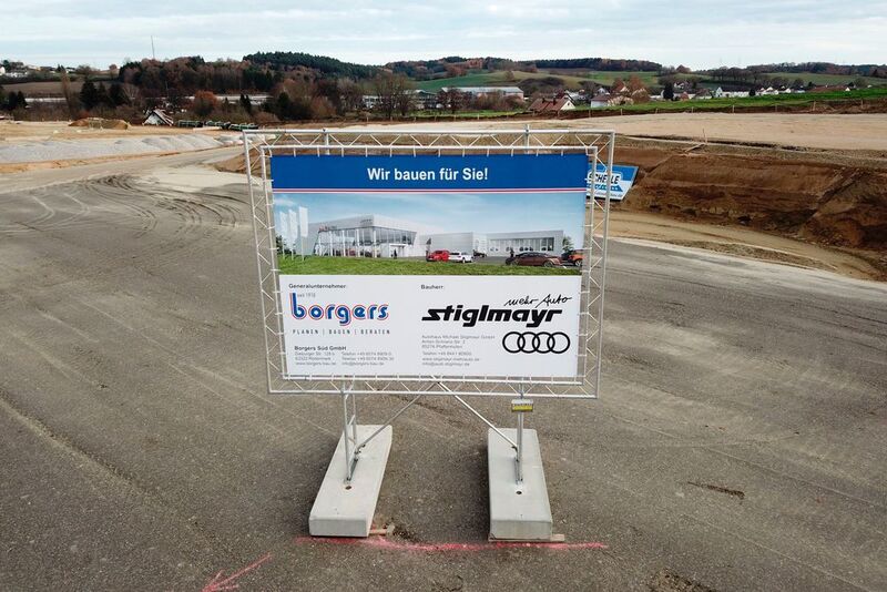 Die Bauzeit für das Audi-Terminal in Pfaffenhofen betrug eineinhalb Jahre. (Autohaus Stiglmayr)