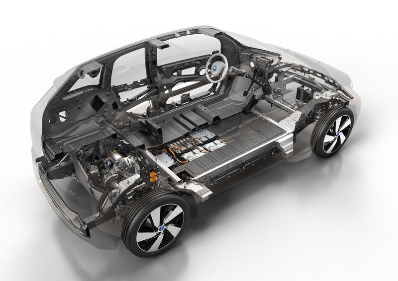 Beim Elektroauto bleibt durch den Wegfall eines zentralen Motors die Fahrzeugmitte frei, was neue Gestaltungskonzepte ermöglicht. (Bild: BMW)