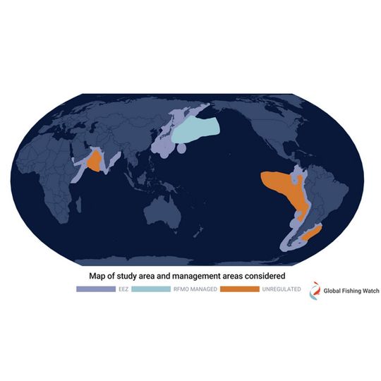The study area considered in this paper focused on four regions: the southwest Atlantic Ocean, northwest Indian Ocean, and the northwest and southeast Pacific Ocean. The study area considered in this paper focused on four regions: the southwest Atlantic Ocean, northwest Indian Ocean, and the northwest and southeast Pacific Ocean.