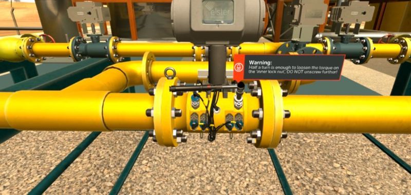 Immersive Kompetenz für Ultraschall-Durchflussmesser von Honeywell Elster: Diese Lösung unterweist Feldtechniker, wie man Messumformer vor Ort im laufenden Betrieb ausbaut und wieder einsetzt. (Honeywell)