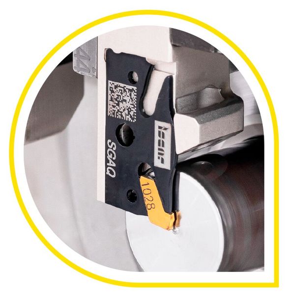 Iscars Swissgrip-Linie überzeugt beim werkstoffsparenden Abstechen von Kleinteilen auf Langdrehern und Mehrspindlern mit kleinen Maschinenräumen. (Bild: Iscar)