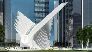 Das Dach des World Trade Center Transportation Hubs besteht aus verglasten Stahlrippen und ist den Flügeln eines Vogels nachempfunden. (Bild: Paco Group)