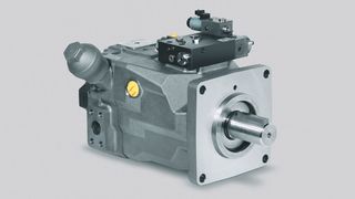 Bild 1: Hydraulikpumpe HPR 280-02 mit Reglereinheit ETP für die proportionale Volumenverstellung mit Leistungsbegrenzung und Druckabschneidung.  (Bild: Linde Hydraulics)