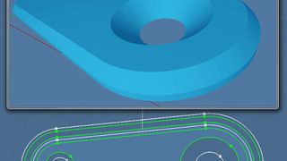 Programmierung eines Fasenteils mit 3D-Darstellung zur besseren Visualisierung. (Bild: CAM Concept)