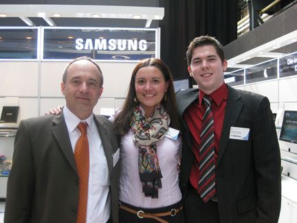 Drago Schönmeier, Aline Gauthier und Frank Ihlenfeldt von Samsung Semiconductor (Archiv: Vogel Business Media)