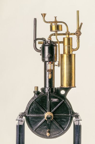 Daimler-Einzylindermotor „Standuhr“.   (Fotosignatur der Mercedes-Benz Classic Archive: 87f275) (Bild: © Mercedes-Benz AG)